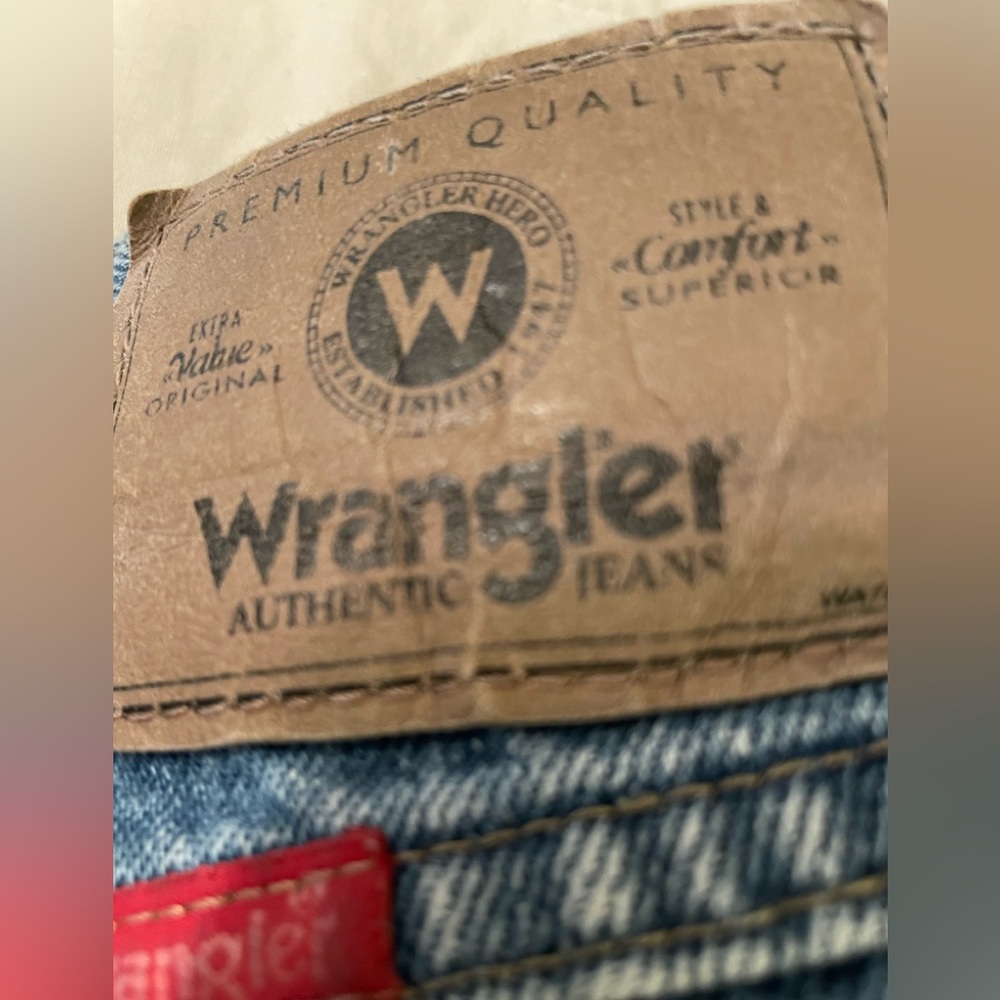 Wrangler Premium Blue Denim Jeans 36 X 30